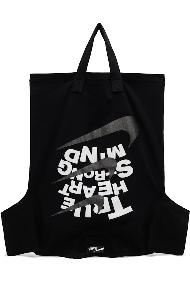 Black Comme Des Garçons Сумка-Шоппер из хлопкового трикотажа с принтом в стиле Nike
Black Comme Des Garçons Сумка-Шоппер из хлопкового трикотажа с принтом в стиле Nike