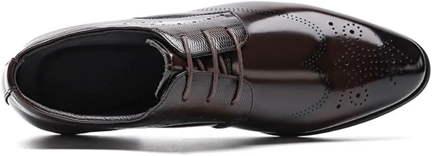 Мужские классические туфли Оксфорд с шнуровкой, модные броги с перфорацией и крыльями, формальные деловые дерби для мужчин Abborora, темно-коричневый
Мужские классические туфли Оксфорд с шнуровкой, модные броги с перфорацией и крыльями, формальные деловые дерби для мужчин Abborora, темно-коричневый