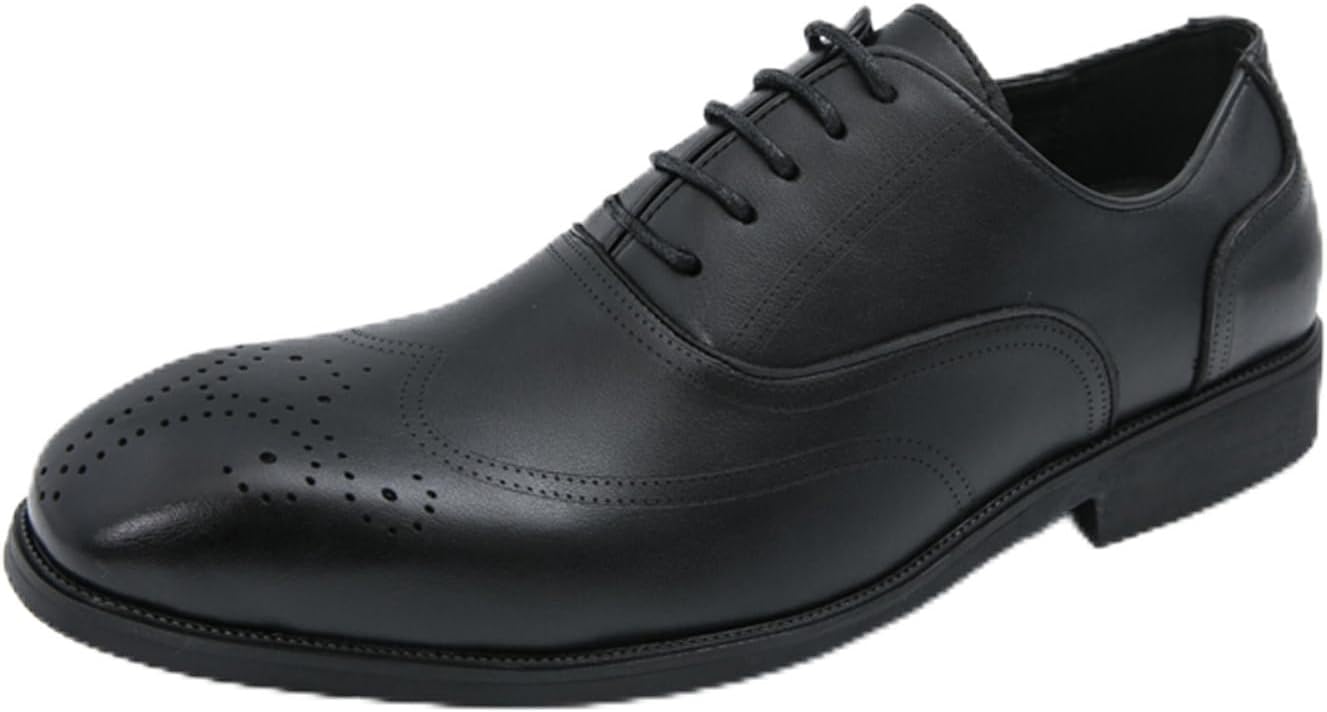 Мужские кожаные броги с шнуровкой, туфли-оксфорды с круглым носком, противоскользящие дерби для делового, формального, свадебного и офисного стиля Qklmwes, черный
Мужские кожаные броги с шнуровкой, туфли-оксфорды с круглым носком, противоскользящие дерби для делового, формального, свадебного и офисного стиля Qklmwes, черный