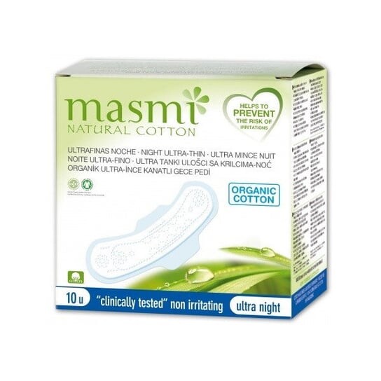 Ультратонкие хлопковые гигиенические прокладки на ночь с крылышками, 10 шт. Masmi
Ультратонкие хлопковые гигиенические прокладки на ночь с крылышками, 10 шт. Masmi