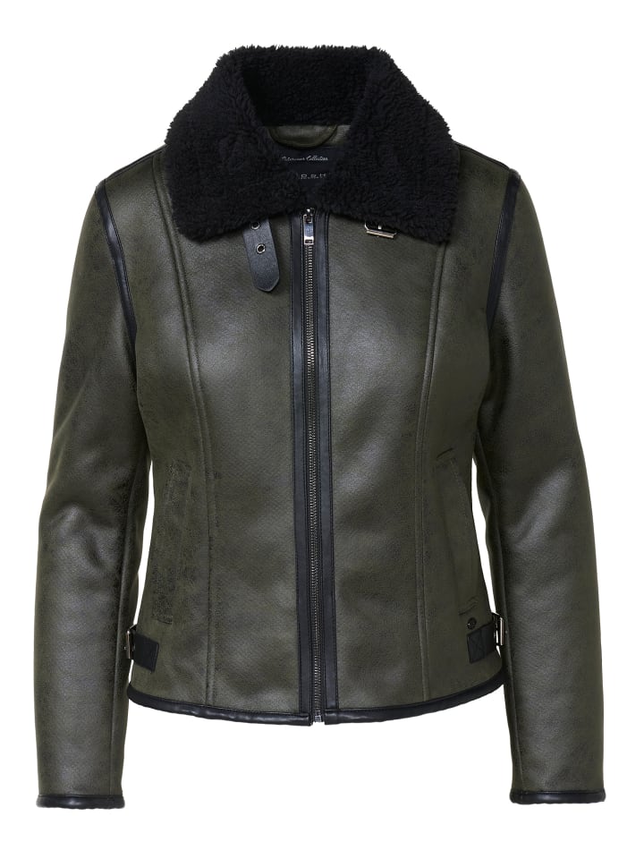 Женская двусторонняя куртка из искусственной кожи цвета хаки KOROSHI
Женская двусторонняя куртка из искусственной кожи цвета хаки KOROSHI