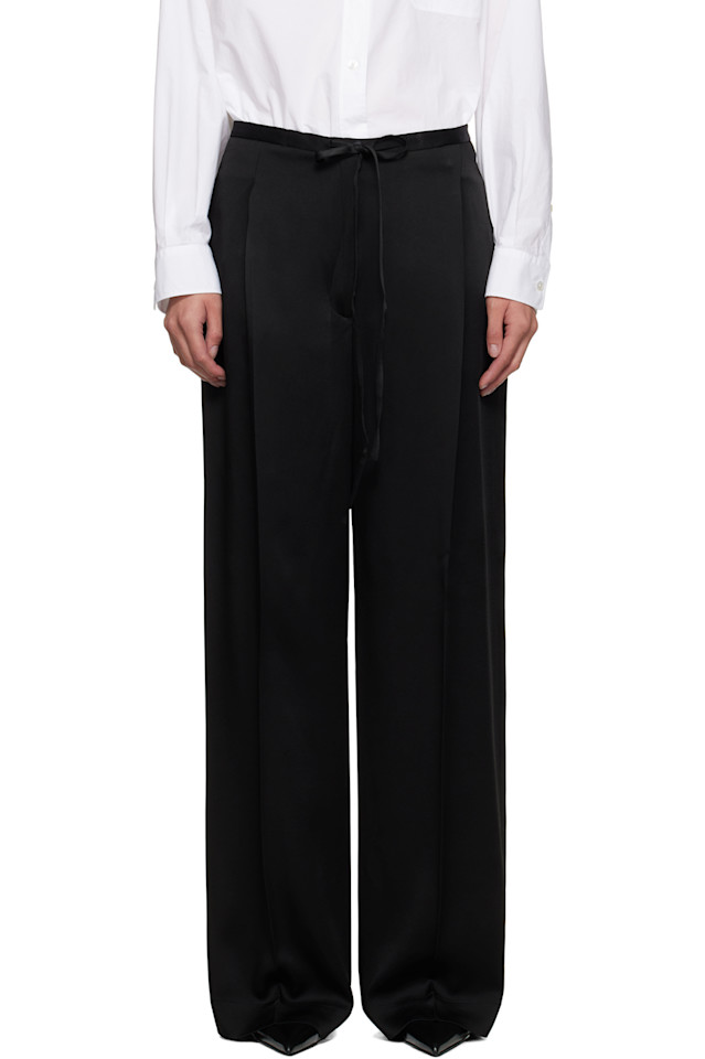 Свободные атласные брюки на шнурке Róhe, черный
Свободные атласные брюки на шнурке Róhe, черный