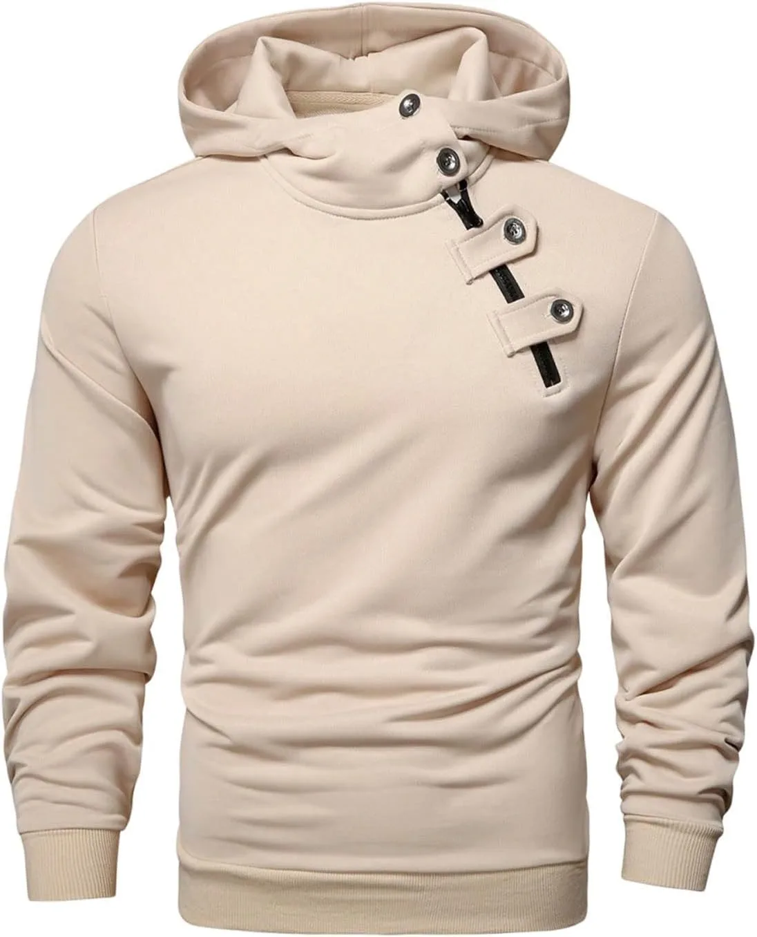 Мужская толстовка с капюшоном на молнии и пуговицами, Casual, длинный рукав
Мужская толстовка с капюшоном на молнии и пуговицами, Casual, длинный рукав