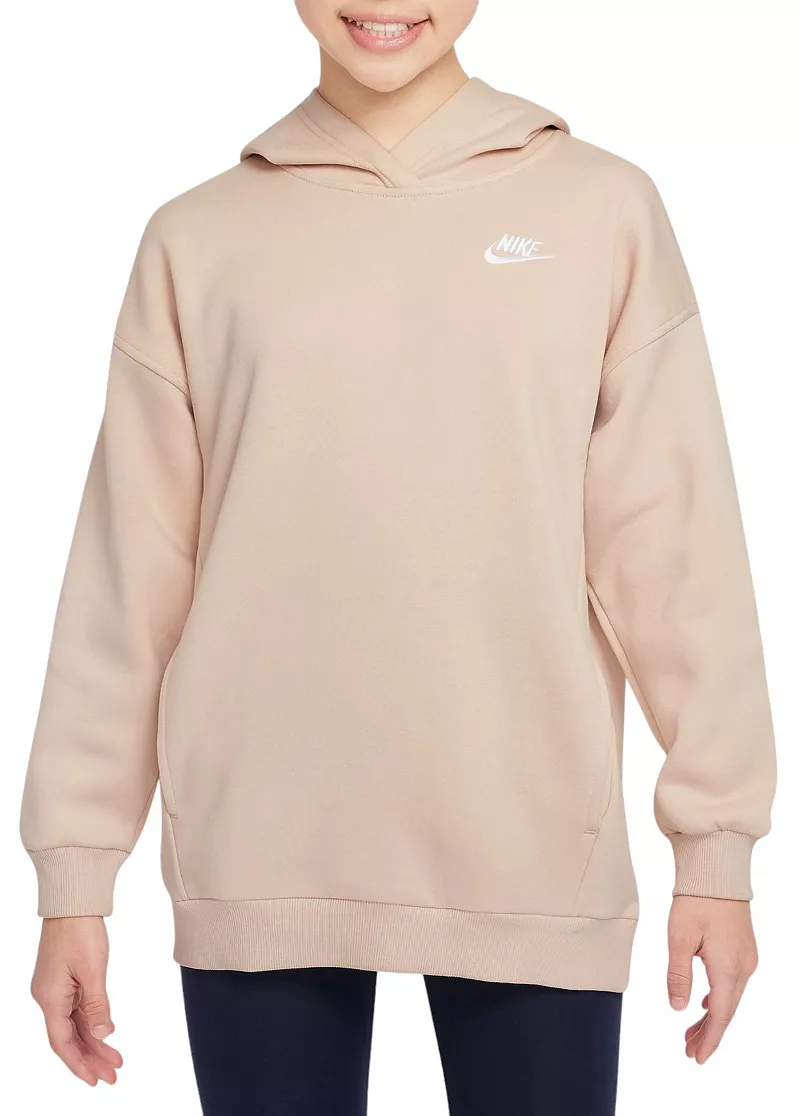 Большой флисовый пуловер с капюшоном Nike Sportswear Club для девочек, цвет Sanddrift
Большой флисовый пуловер с капюшоном Nike Sportswear Club для девочек, цвет Sanddrift