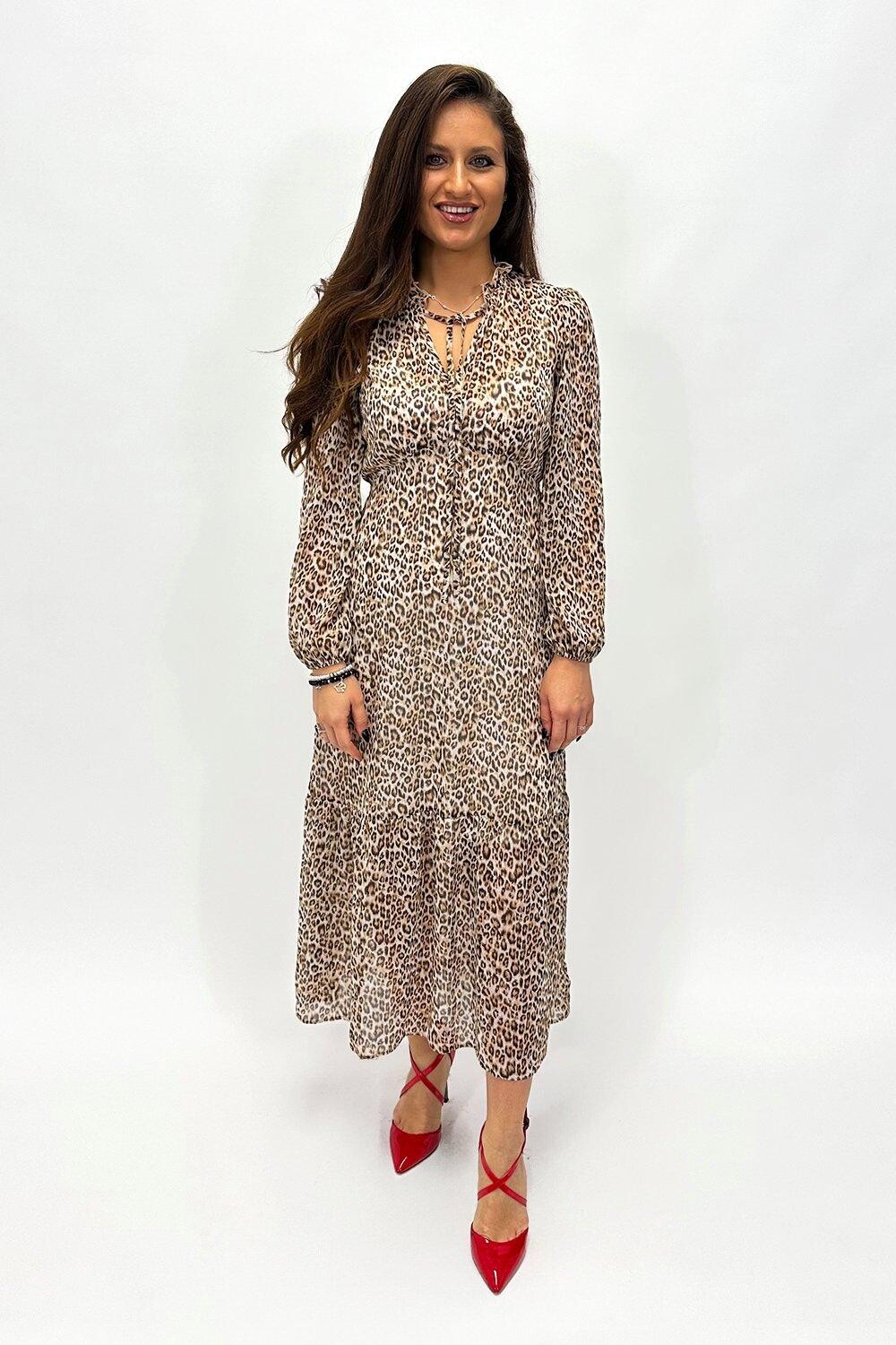 Многоярусное платье миди с длинными рукавами LARU, коричневый
Многоярусное платье миди с длинными рукавами LARU, коричневый