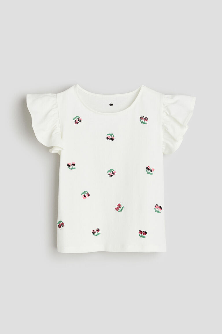 Топ с развевающимися рукавами H&M, белый
Топ с развевающимися рукавами H&M, белый