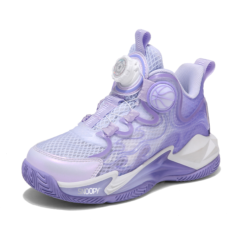 Детские баскетбольные кроссовки Rebound, устойчивые к истиранию, дышащие, нескользящие SNOOPY, фиолетовый 
Детские баскетбольные кроссовки Rebound, устойчивые к истиранию, дышащие, нескользящие SNOOPY, фиолетовый