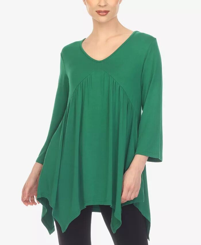 Женская туника с завышенной талией White Mark, зеленый 
Женская туника с завышенной талией White Mark, зеленый