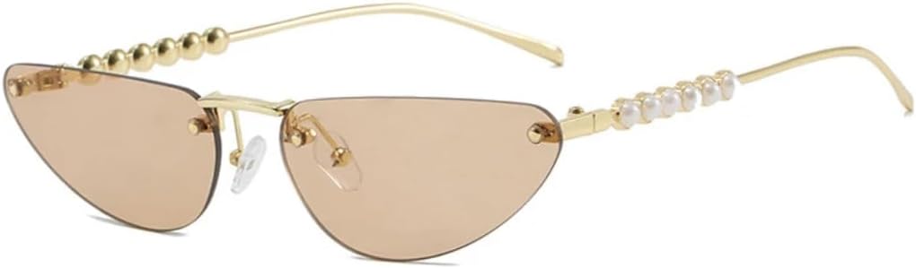 Модные солнцезащитные очки «кошачий глаз» без оправы с перламутровым металлическим блеском для женщин и мужчин. Качественные солнцезащитные очки для вождения и путешествий, защита от УФ-излучения UV400 VVTWSSW, Gold Tea
Модные солнцезащитные очки «кошачий глаз» без оправы с перламутровым металлическим блеском для женщин и мужчин. Качественные солнцезащитные очки для вождения и путешествий, защита от УФ-излучения UV400 VVTWSSW, Gold Tea