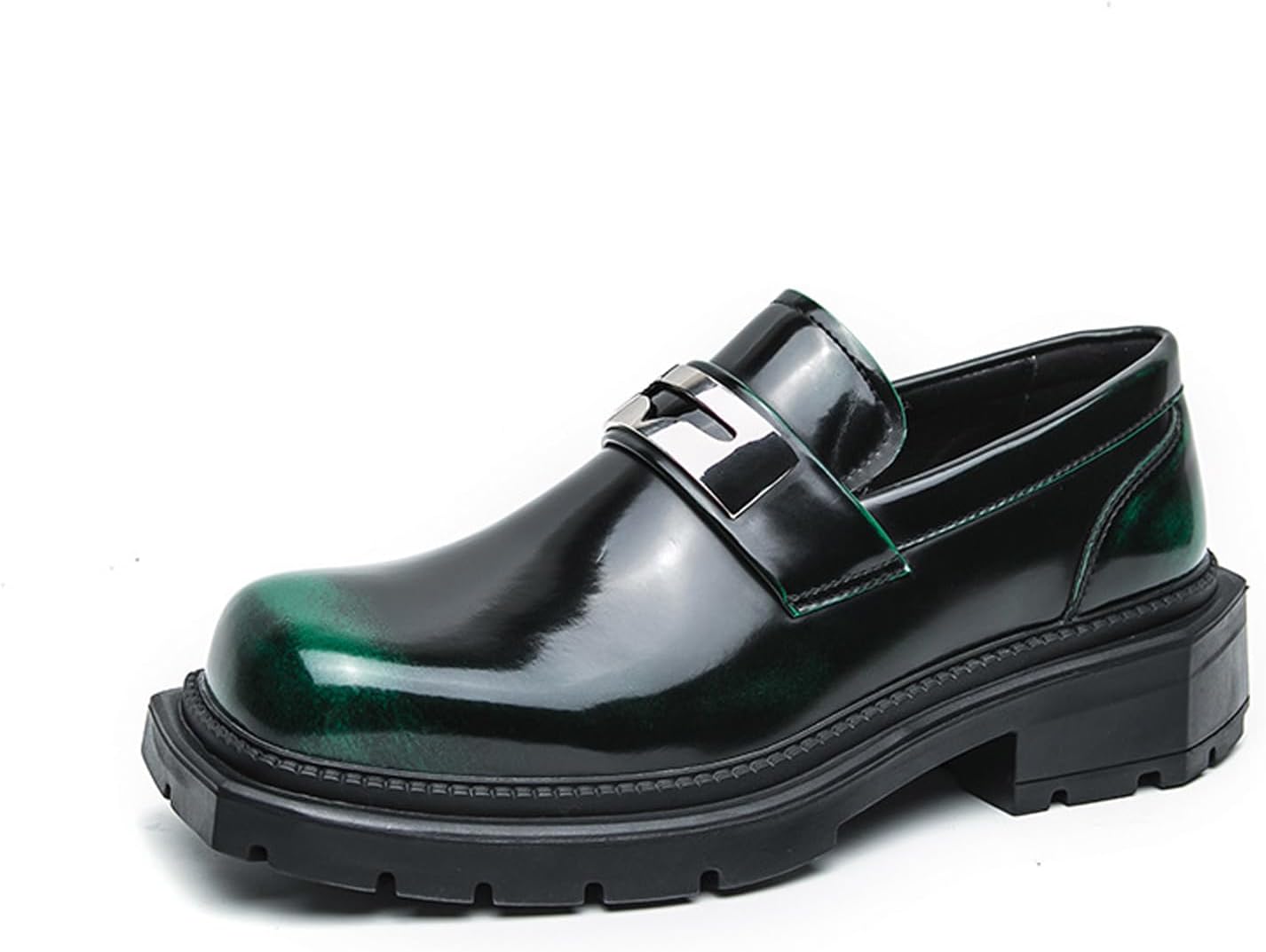 Мужские лоферы из лакированной кожи с массивным каблуком, квадратным носком, деловой подошвой, противоскользящие, без шнурков, формальные туфли для работы, свадьбы и вечеринок Fifilapin, зеленый
Мужские лоферы из лакированной кожи с массивным каблуком, квадратным носком, деловой подошвой, противоскользящие, без шнурков, формальные туфли для работы, свадьбы и вечеринок Fifilapin, зеленый