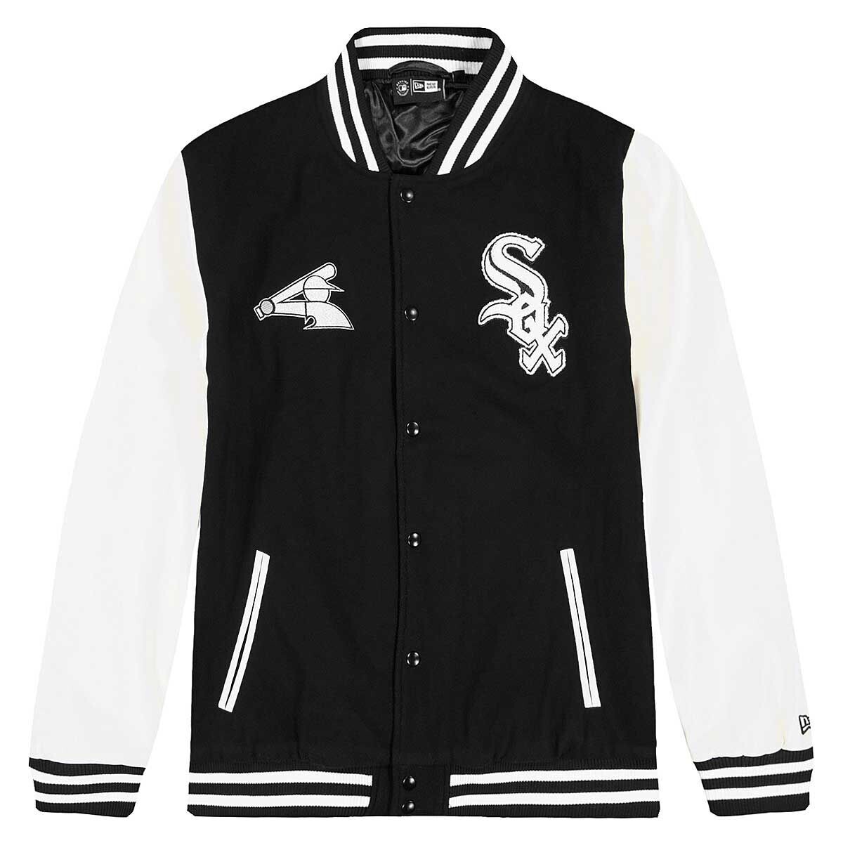 Куртка MLB WORDMARK VARSITY JACKET CHICAGO WHITE SOX New Era, цвет Schwarz/Weiß, Белый, Куртка MLB WORDMARK VARSITY JACKET CHICAGO WHITE SOX New Era, цвет Schwarz/Weiß
Куртка MLB WORDMARK VARSITY JACKET CHICAGO WHITE SOX New Era, цвет Schwarz/Weiß, Белый, Куртка MLB WORDMARK VARSITY JACKET CHICAGO WHITE SOX New Era, цвет Schwarz/Weiß