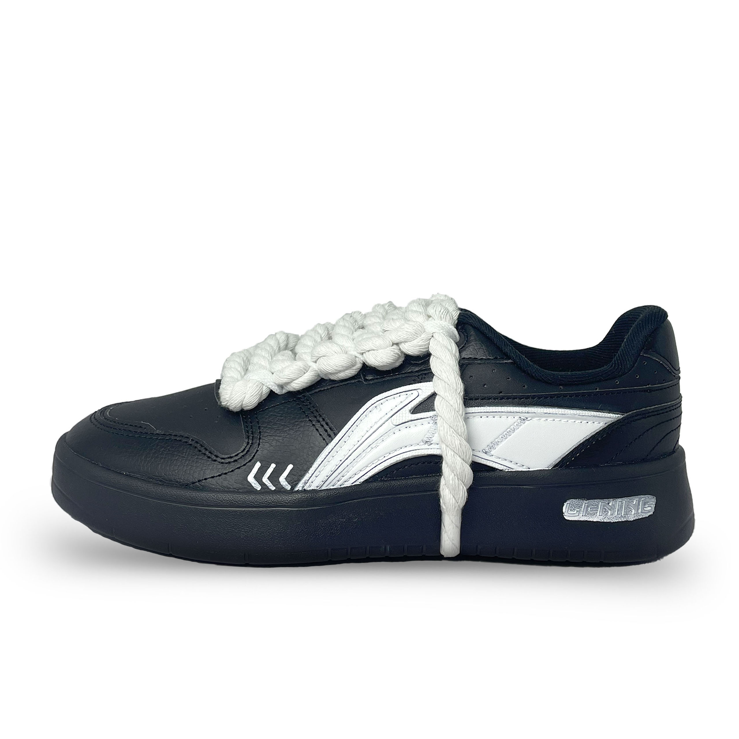 LINING Легкие износостойкие и нескользящие низкие кроссовки для скейтбординга Acer Truncatum, мужские, черно-белые 
LINING Легкие износостойкие и нескользящие низкие кроссовки для скейтбординга Acer Truncatum, мужские, черно-белые