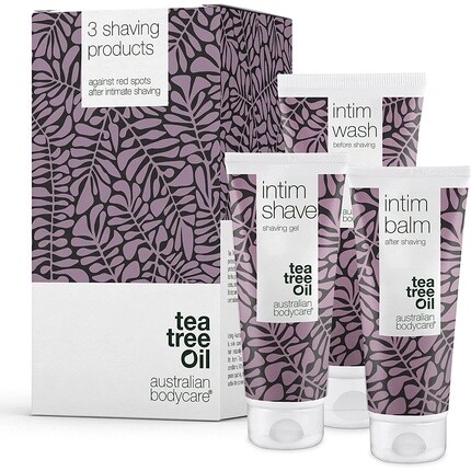 Набор для интимного бритья Australian Bodycare от вросших волос, красных шишек и ожогов от бритвы — 200 мл лосьона для мытья, 100 мл геля для бритья и 100 мл бальзама после бритья, Tea Tree Oil Australian
Набор для интимного бритья Australian Bodycare от вросших волос, красных шишек и ожогов от бритвы — 200 мл лосьона для мытья, 100 мл геля для бритья и 100 мл бальзама после бритья, Tea Tree Oil Australian