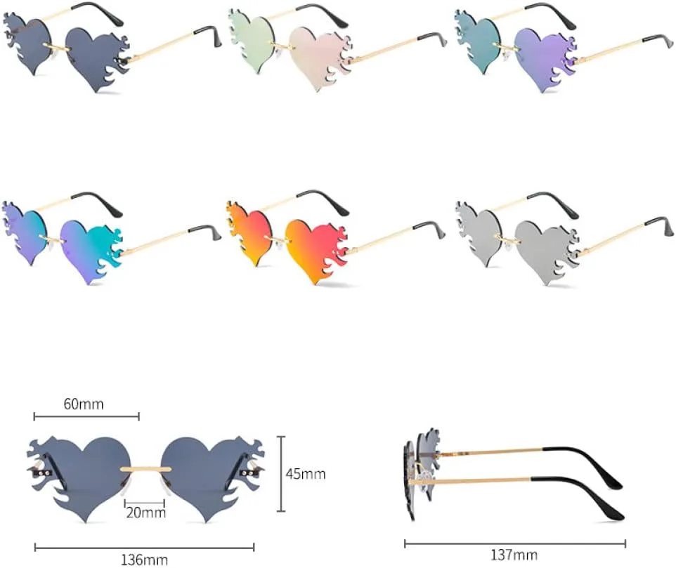 Модные солнцезащитные очки в форме сердца и пламени для женщин, без оправы, с градиентным переходом цвета, защита от УФ-излучения UV 400, металлические очки MTZJH, C3
Модные солнцезащитные очки в форме сердца и пламени для женщин, без оправы, с градиентным переходом цвета, защита от УФ-излучения UV 400, металлические очки MTZJH, C3