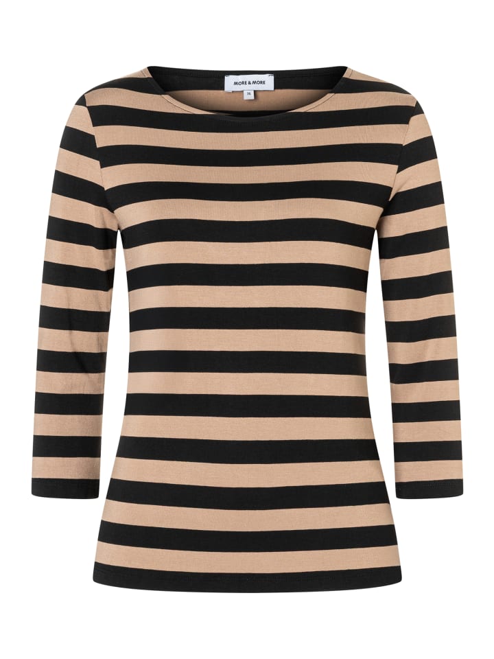 Мягкая рубашка из вискозного трикотажа с рукавами 3/4 в полоску More & More
Мягкая рубашка из вискозного трикотажа с рукавами 3/4 в полоску More & More