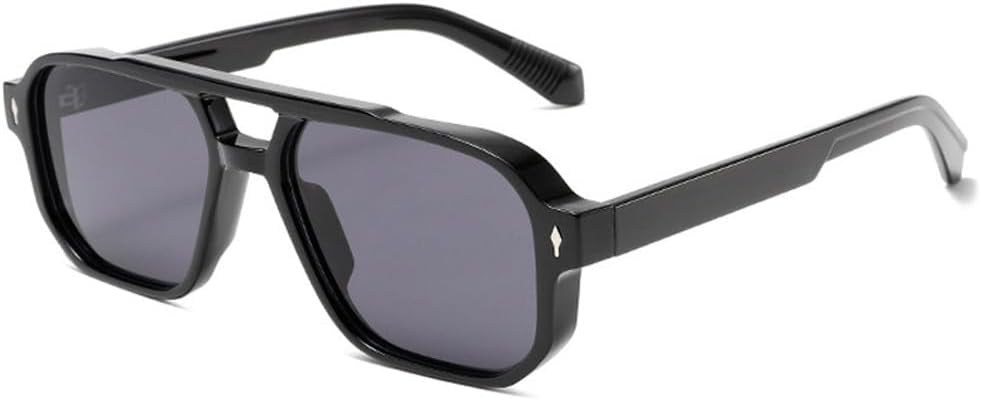 Винтажные мужские солнцезащитные очки с двойной перемычкой, квадратной формы, темно-зеленые, с защитой от УФ-излучения UV400, модные женские солнцезащитные очки с заклепками WNCKSQ, Black Grey
Винтажные мужские солнцезащитные очки с двойной перемычкой, квадратной формы, темно-зеленые, с защитой от УФ-излучения UV400, модные женские солнцезащитные очки с заклепками WNCKSQ, Black Grey