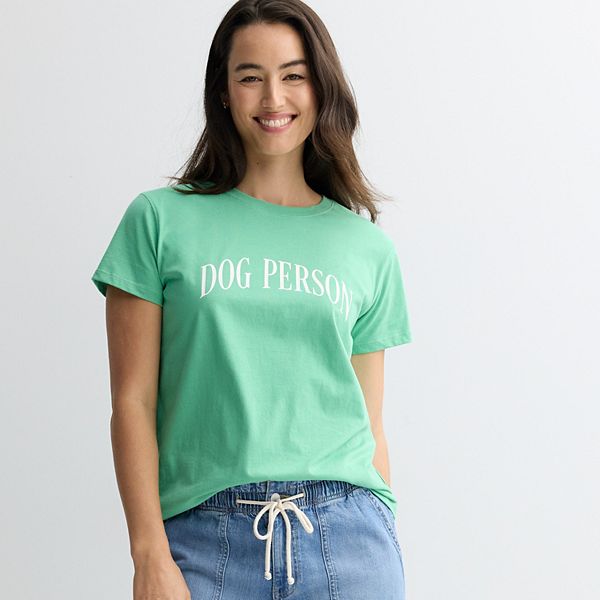 Женская хлопковая футболка с принтом Sonoma Goods For Life, Dog Person Graphic
Женская хлопковая футболка с принтом Sonoma Goods For Life, Dog Person Graphic