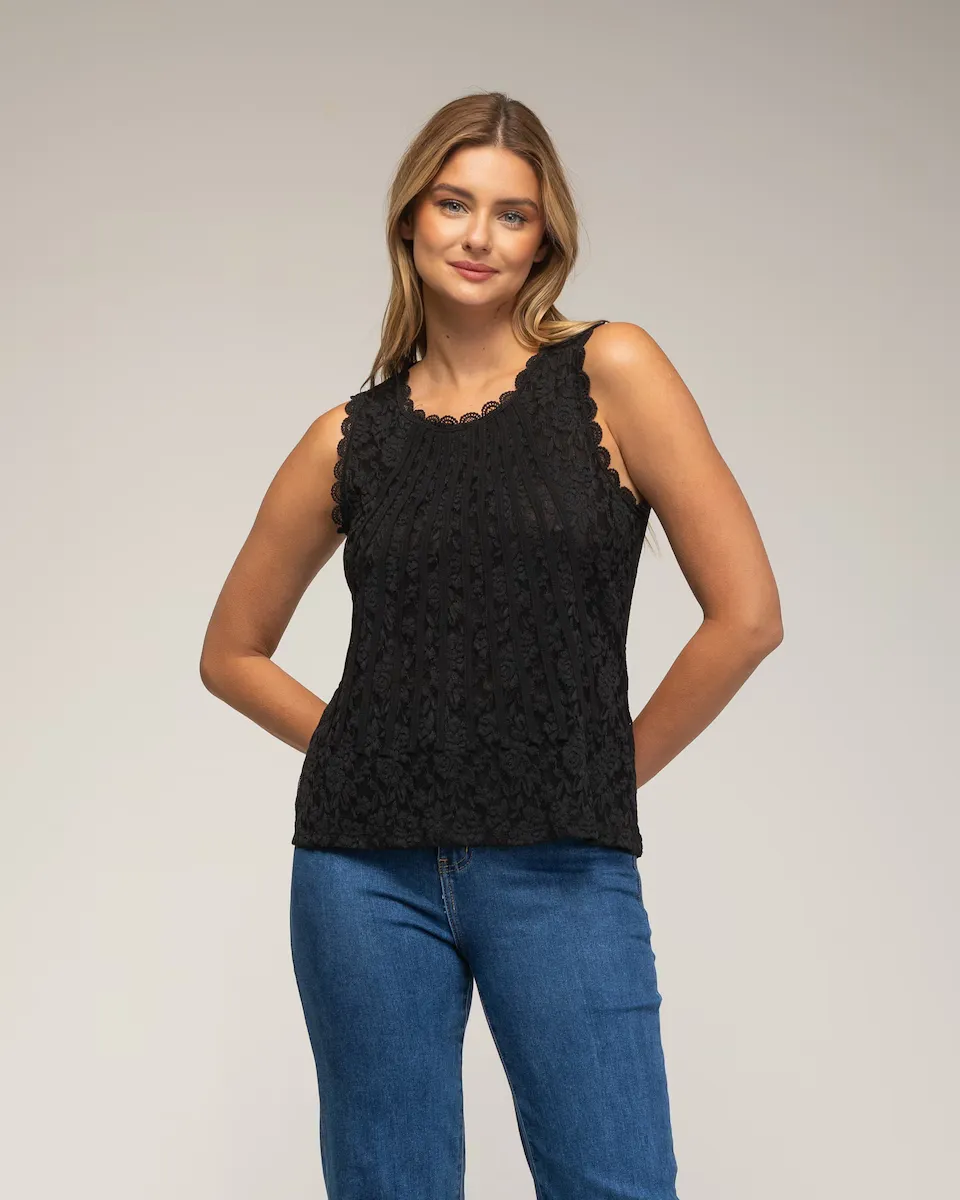 Женский топ без рукавов из кружева Tantra, черный
Женский топ без рукавов из кружева Tantra, черный