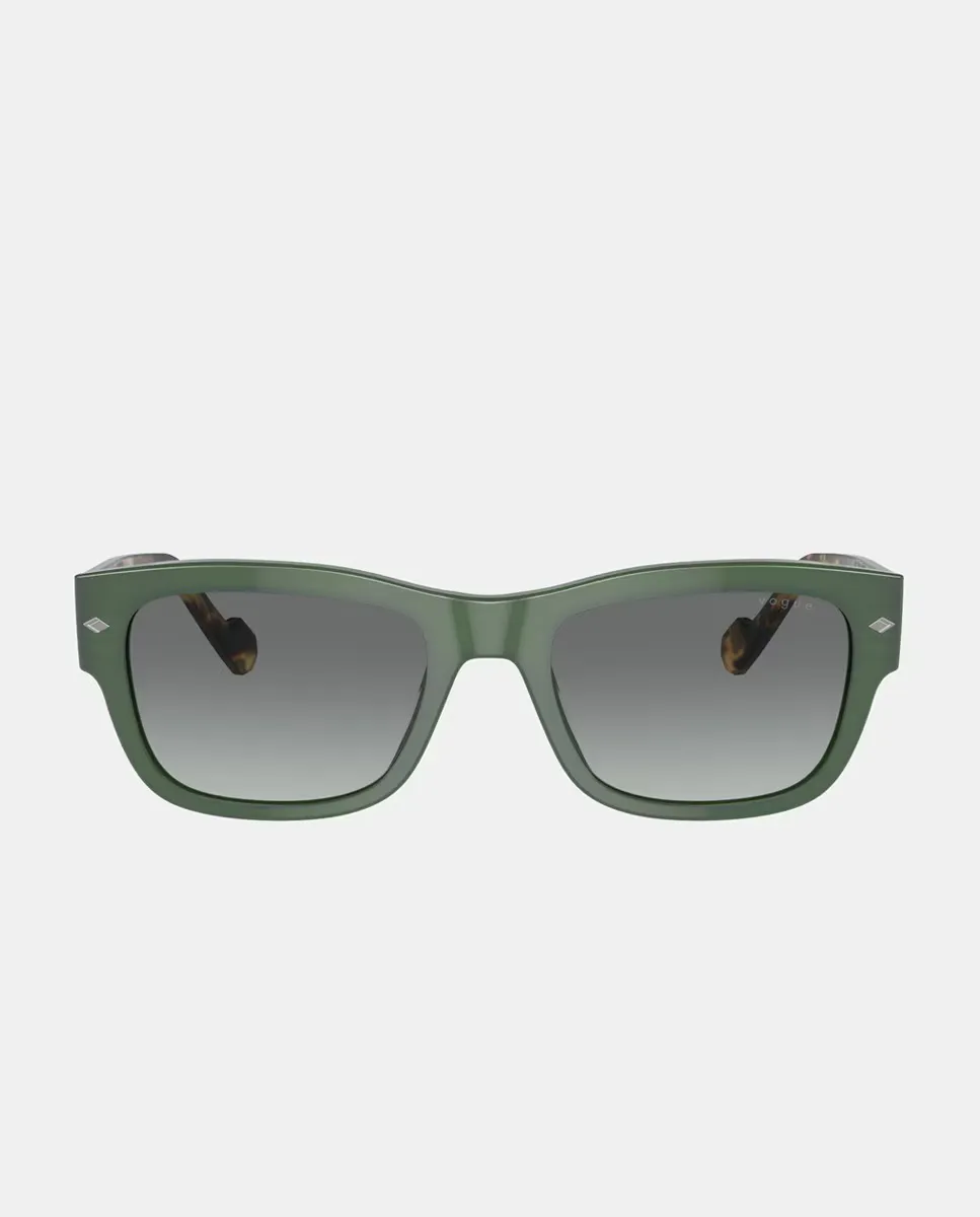 Зеленые прямоугольные мужские солнцезащитные очки из ацетата Vogue
Зеленые прямоугольные мужские солнцезащитные очки из ацетата Vogue