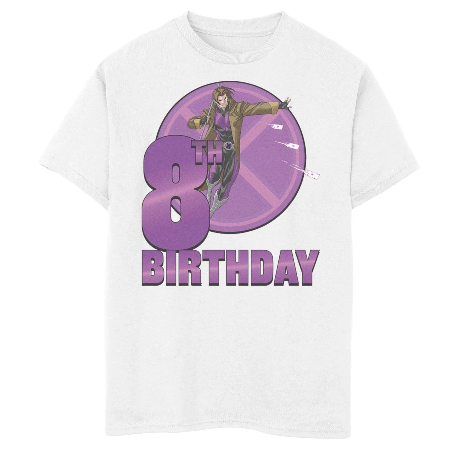 Футболка с изображением значка на 8-й день рождения Gambit Marvel X-Men Gambit для мальчиков 8–20 лет Marvel, белый
Футболка с изображением значка на 8-й день рождения Gambit Marvel X-Men Gambit для мальчиков 8–20 лет Marvel, белый