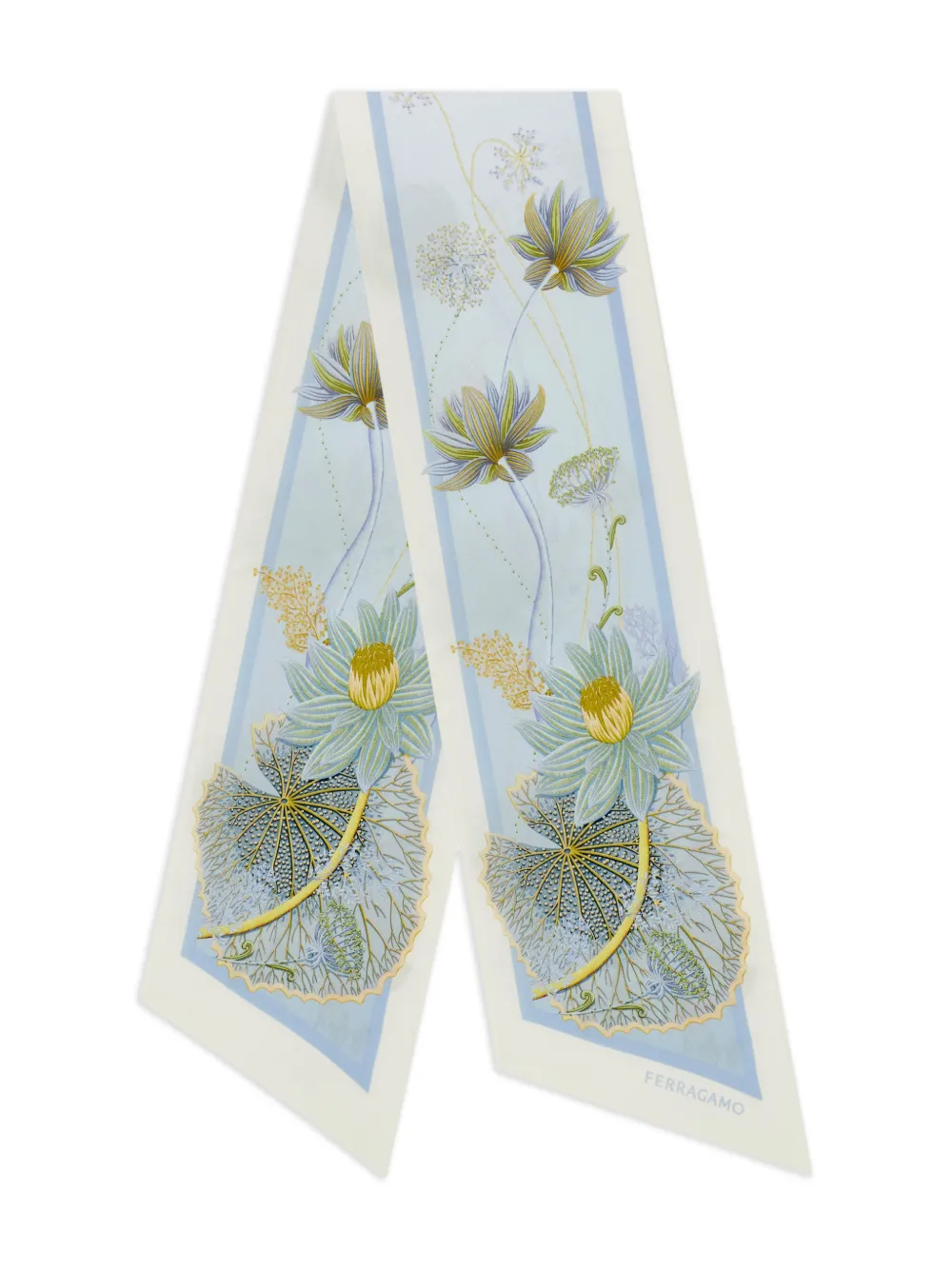 Шелковый платок с принтом Water Lily Ferragamo, синий
Шелковый платок с принтом Water Lily Ferragamo, синий