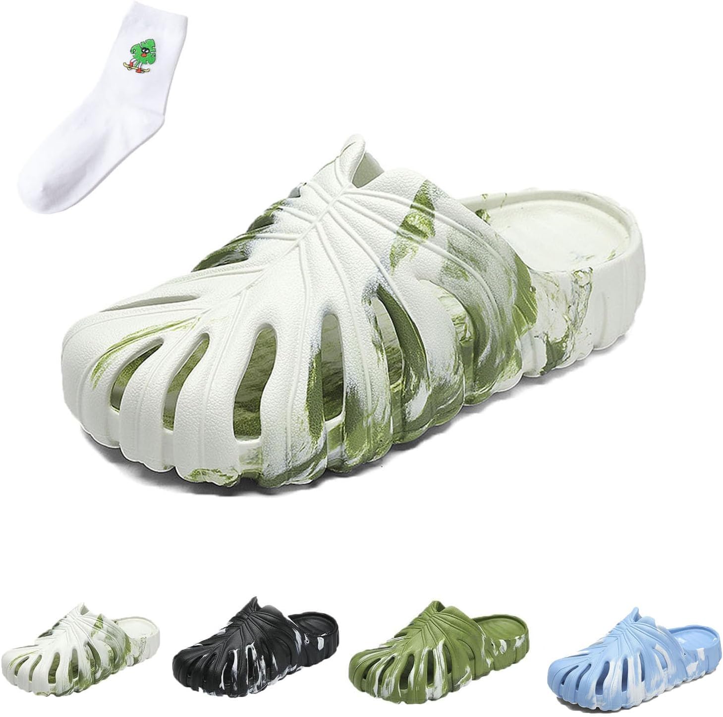 Женские и мужские тапочки QUROXO Monstera, тапочки Monstera с толстой подошвой из ЭВА, противоскользящие пляжные шлепанцы Monstera, белый
Женские и мужские тапочки QUROXO Monstera, тапочки Monstera с толстой подошвой из ЭВА, противоскользящие пляжные шлепанцы Monstera, белый