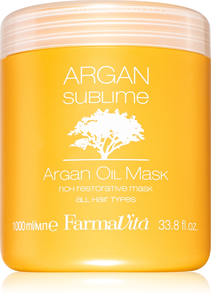 Восстанавливающая увлажняющая маска для волос Argan Sublime Farmavita, 1000 мл
Восстанавливающая увлажняющая маска для волос Argan Sublime Farmavita, 1000 мл