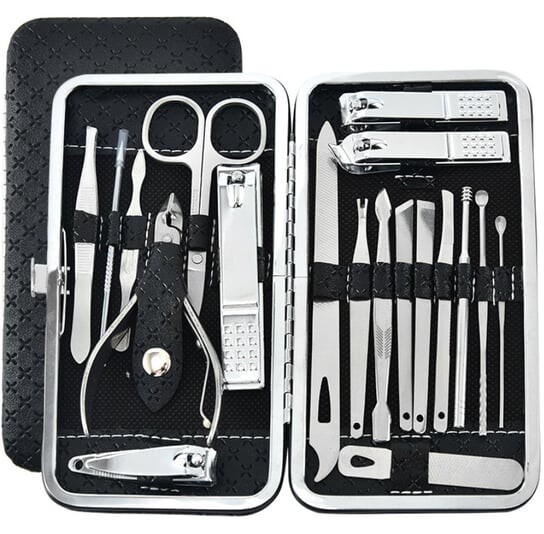 Набор маникюрных кусачек и ножниц для ногтей, 19 шт + футляр, Domzpaneli
Набор маникюрных кусачек и ножниц для ногтей, 19 шт + футляр, Domzpaneli