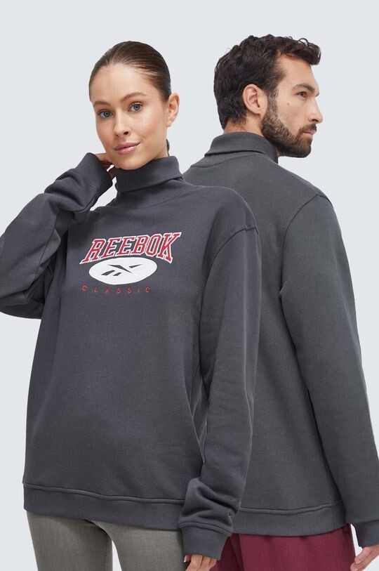 Хлопковая толстовка Reebok, серый
Хлопковая толстовка Reebok, серый