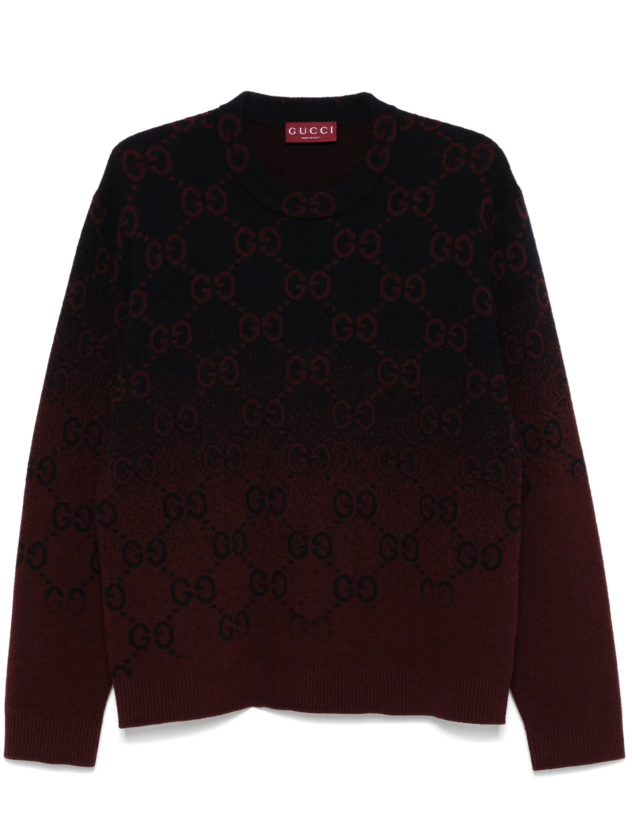 Жаккардовый свитер с логотипом GG и эффектом деграде Gucci, синий
Жаккардовый свитер с логотипом GG и эффектом деграде Gucci, синий