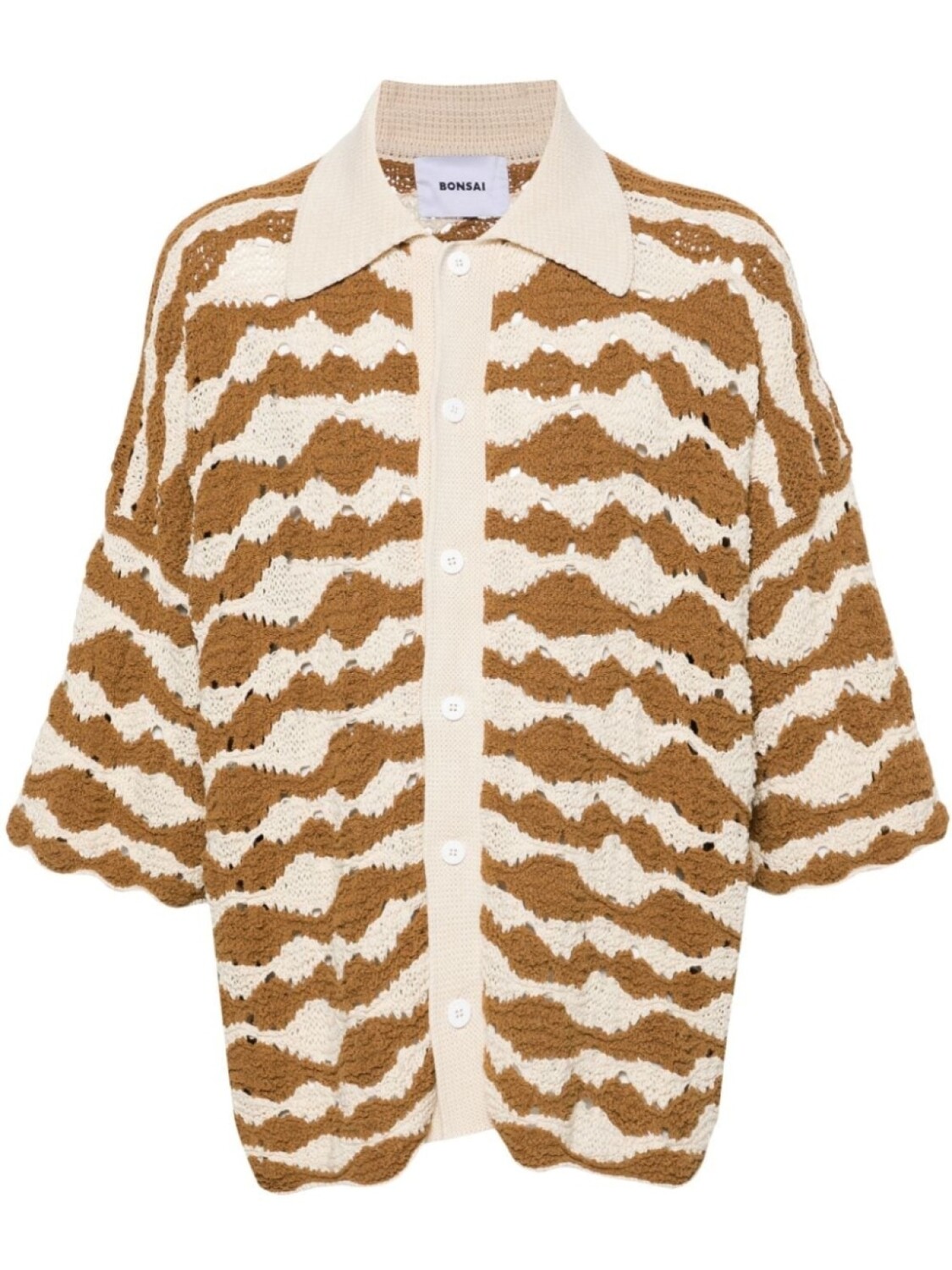 Bonsai рубашка в технике кроше, коричневый 
Bonsai рубашка в технике кроше, коричневый