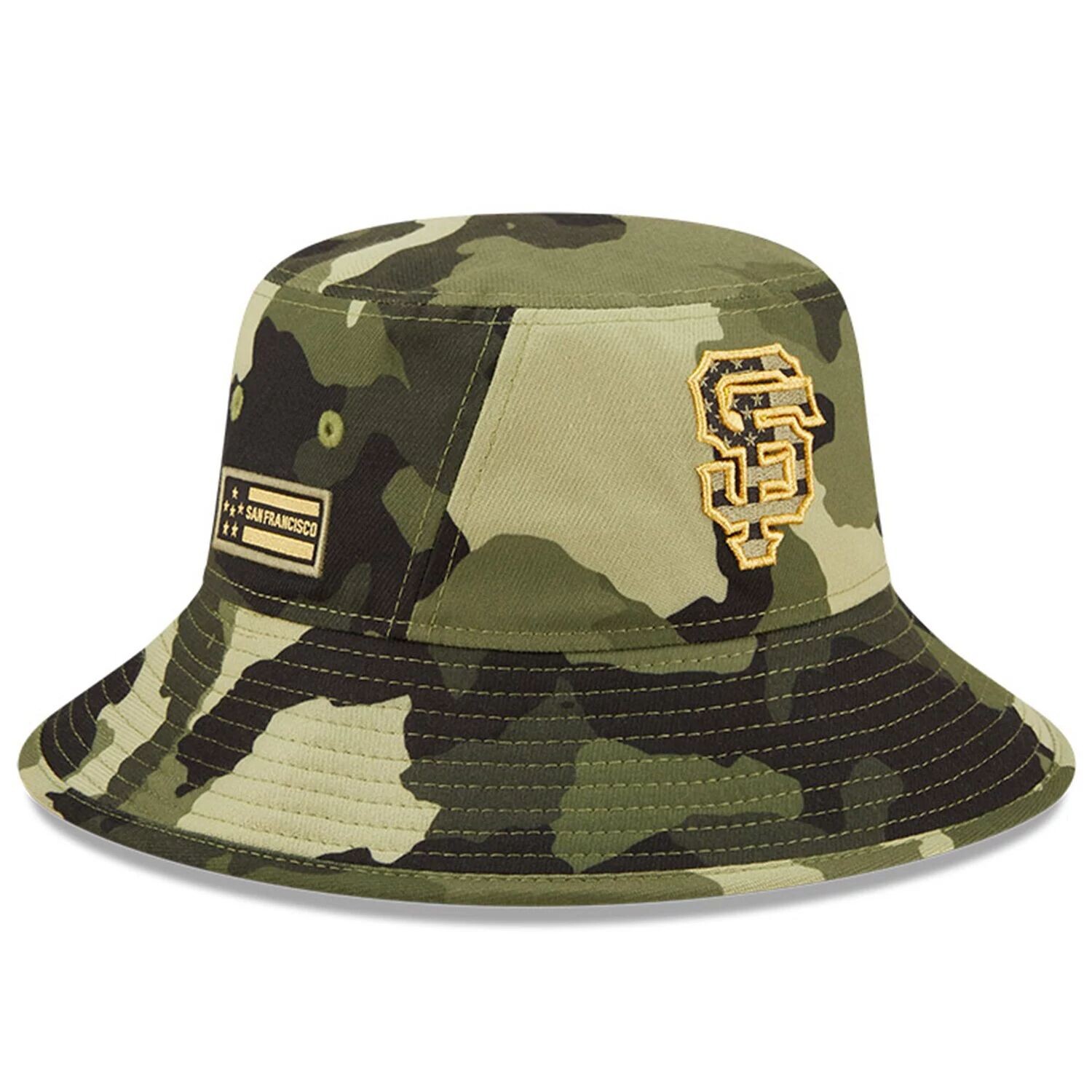 Мужская панама с камуфляжным принтом New Era San Francisco Giants 2022, посвященная Дню вооруженных сил
Мужская панама с камуфляжным принтом New Era San Francisco Giants 2022, посвященная Дню вооруженных сил
