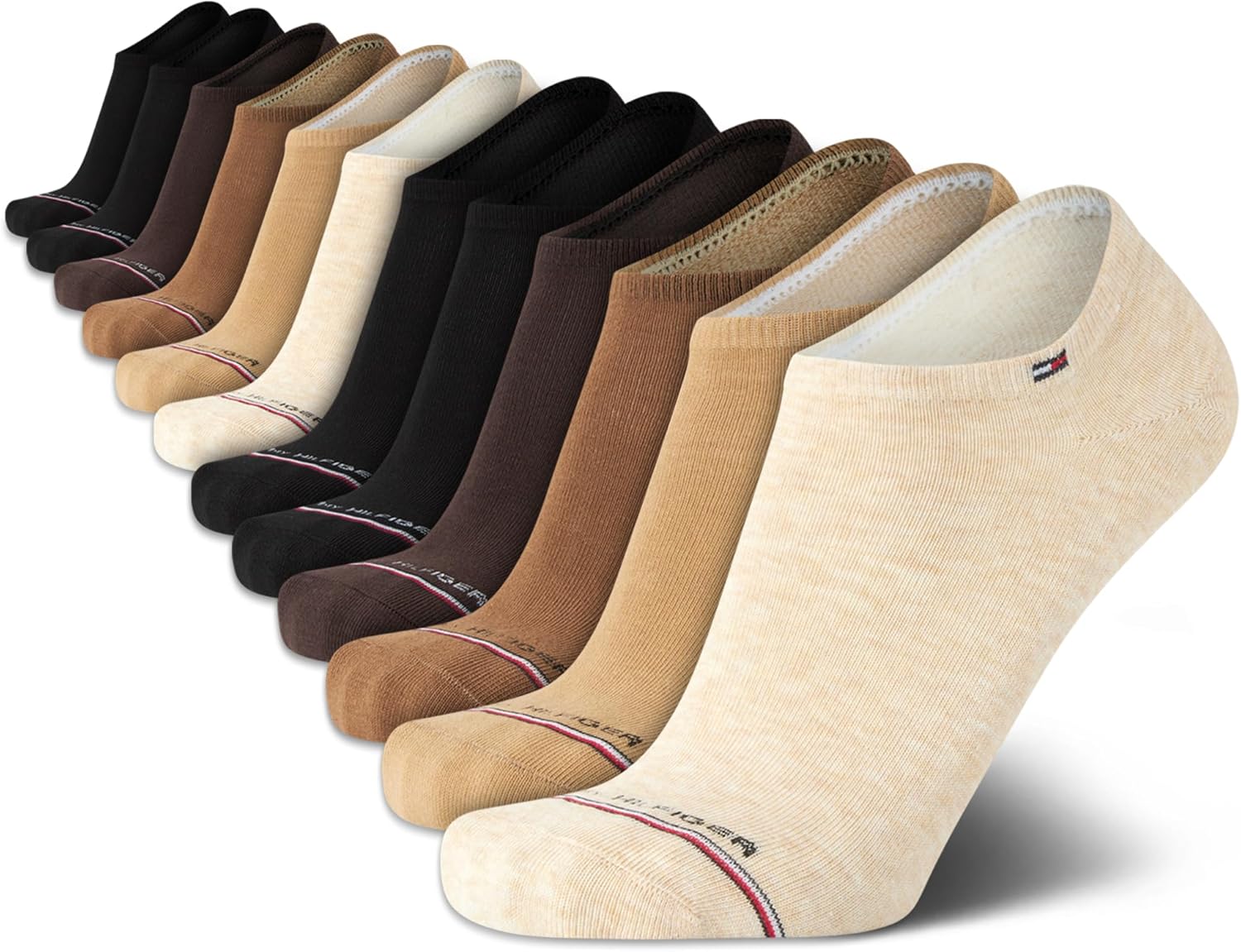 Мужские носки Tommy Hilfiger No Show Socks - 10 пар носков из хлопковой смеси для мужчин - ультракороткие подкладки для лоферов и кроссовок, Brown Multi (12Pk)
Мужские носки Tommy Hilfiger No Show Socks - 10 пар носков из хлопковой смеси для мужчин - ультракороткие подкладки для лоферов и кроссовок, Brown Multi (12Pk)