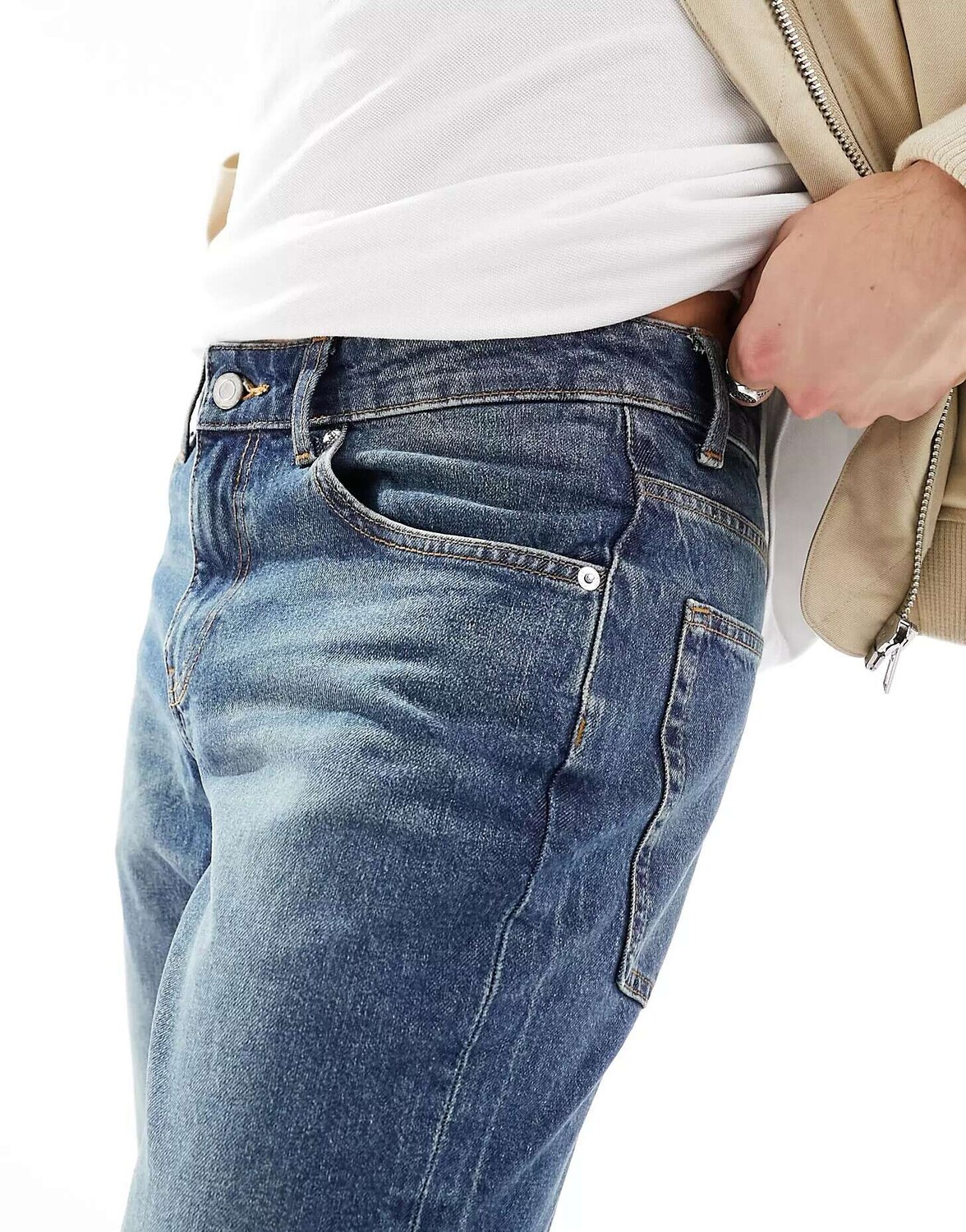 Темно-синие узкие джинсы ASOS
Темно-синие узкие джинсы ASOS