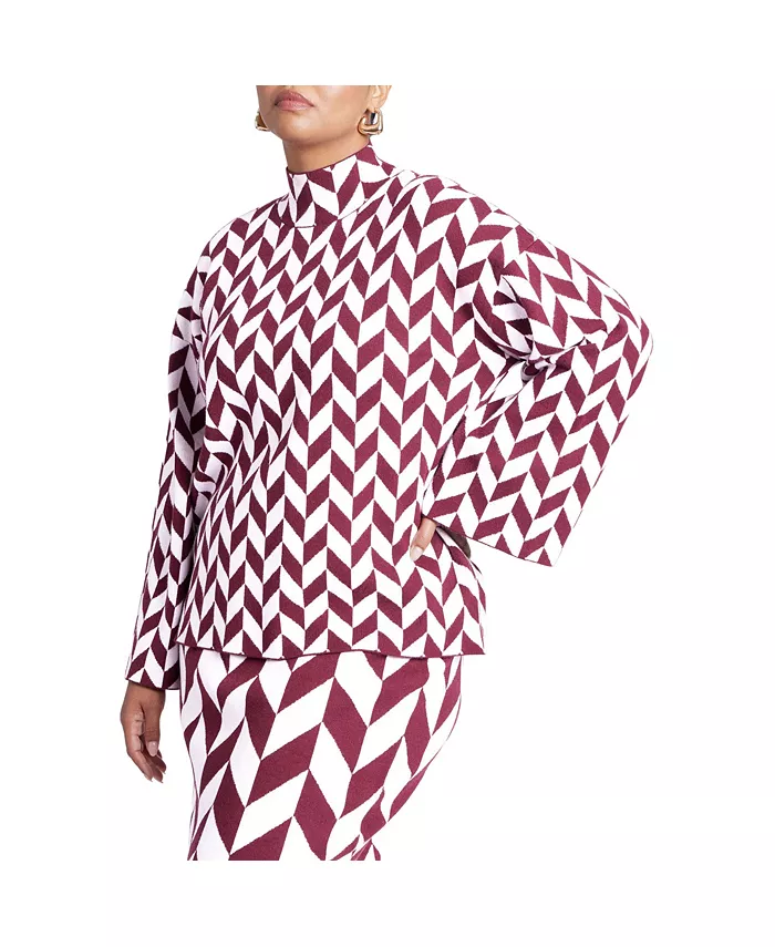 Женский свитер с высоким воротником и интарсией Eloquii, мультиколор
Женский свитер с высоким воротником и интарсией Eloquii, мультиколор