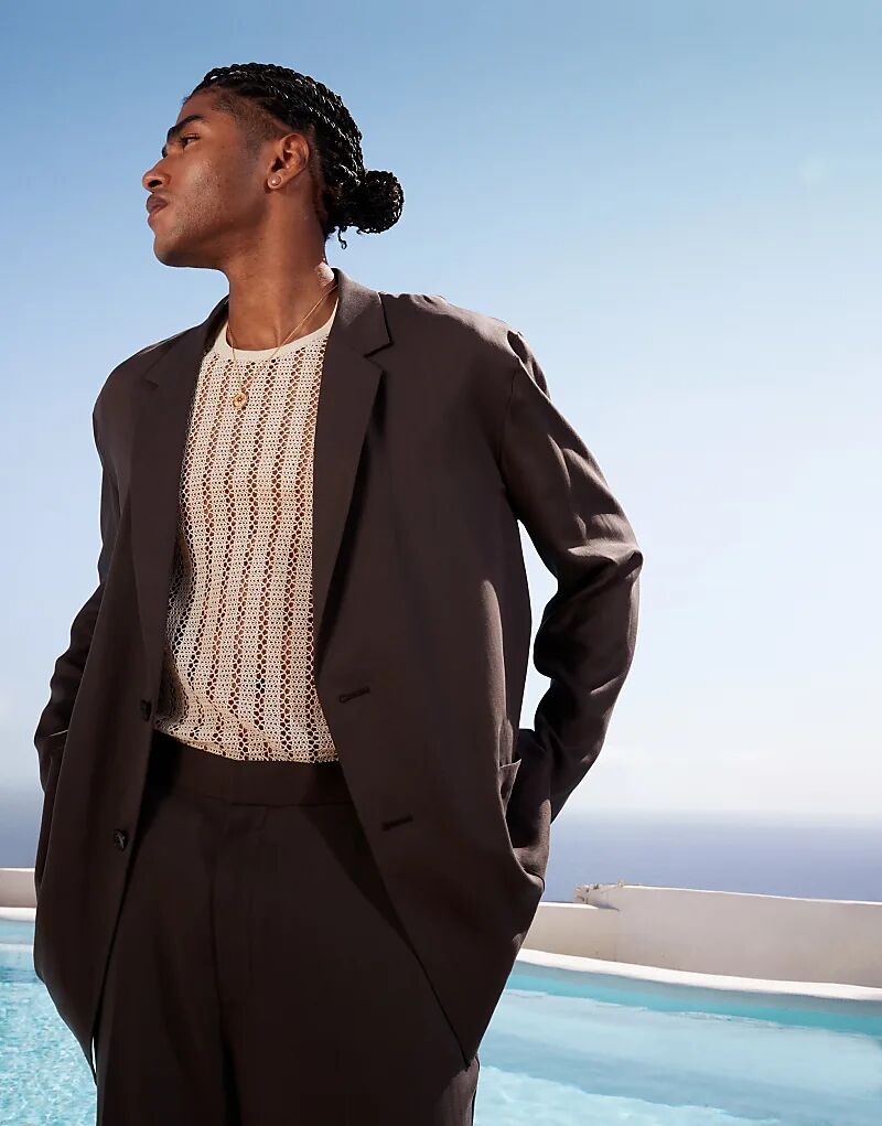 Свободный легкий пиджак ASOS DESIGN серого цвета
Свободный легкий пиджак ASOS DESIGN серого цвета