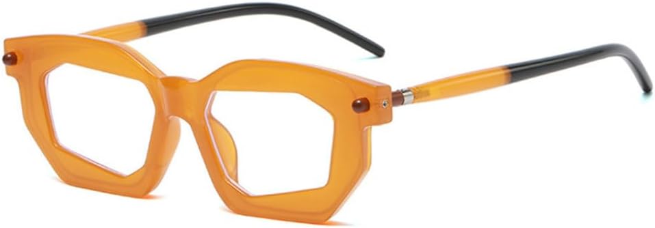 Женские солнцезащитные очки Polygon с двухцветной оправой, модные очки с прозрачными линзами, мужская оправа в стиле панк с заклепками, уникальные солнцезащитные очки UV400 TYUVIVO, Orange Clear
Женские солнцезащитные очки Polygon с двухцветной оправой, модные очки с прозрачными линзами, мужская оправа в стиле панк с заклепками, уникальные солнцезащитные очки UV400 TYUVIVO, Orange Clear