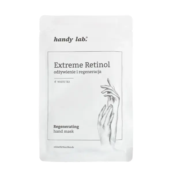 Регенерирующая маска для рук Extreme Regenerating Retinol, 4 шт. Handy Lab.
Регенерирующая маска для рук Extreme Regenerating Retinol, 4 шт. Handy Lab.