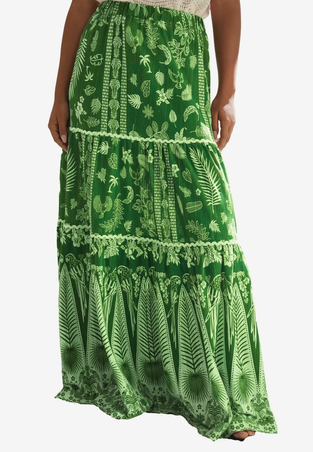 Юбка макси REGULAR FIT -TIERED Next, зеленый 
Юбка макси REGULAR FIT -TIERED Next, зеленый