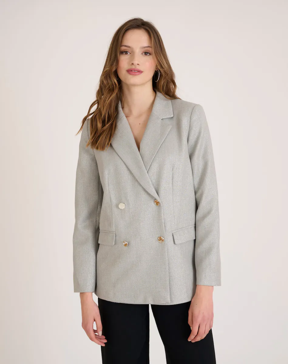 Женский блейзер прямого кроя с застежкой-кроссовером Naf Naf, светло-серый
Женский блейзер прямого кроя с застежкой-кроссовером Naf Naf, светло-серый