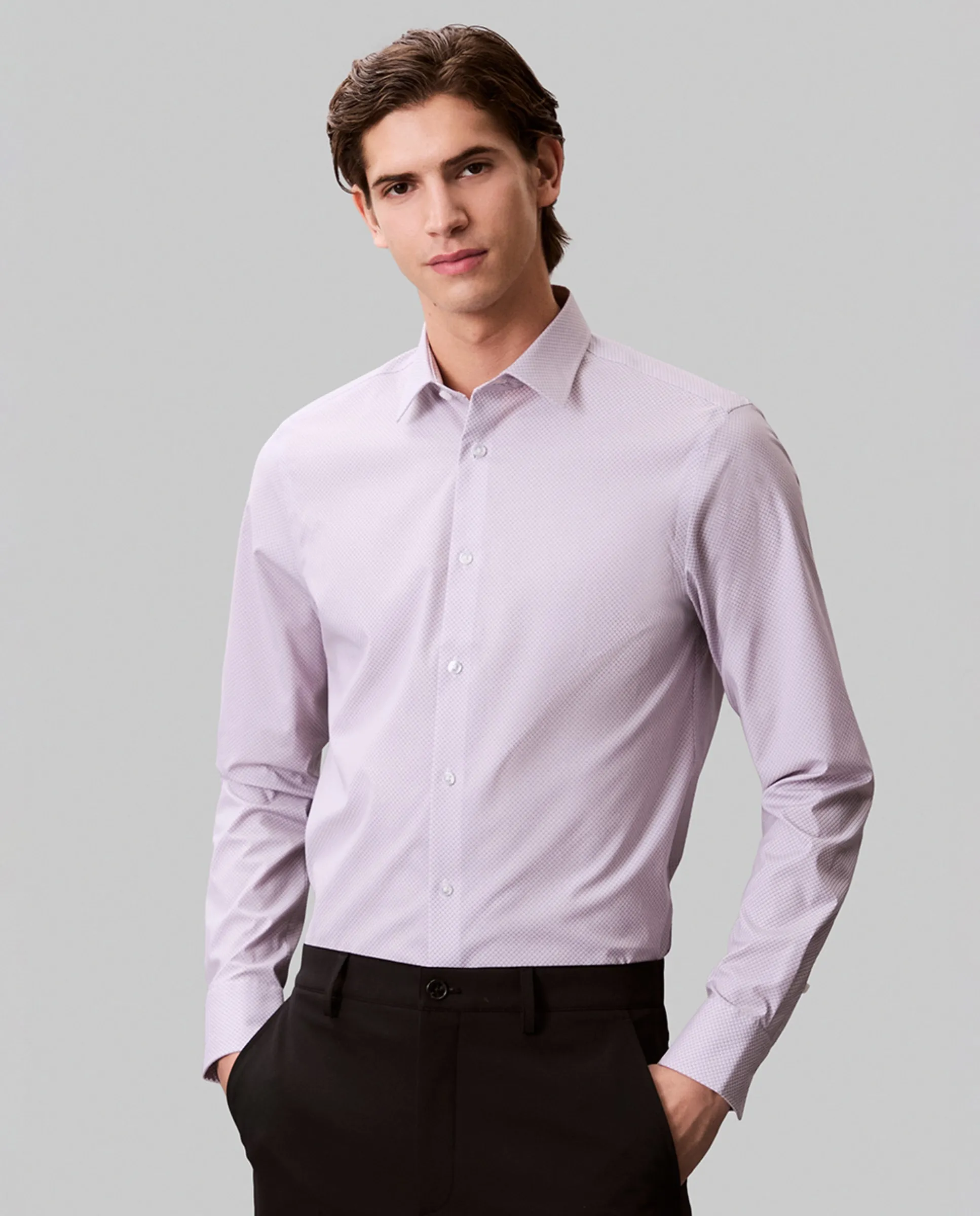 Мужская рубашка с принтом Calvin Klein, сиреневый
Мужская рубашка с принтом Calvin Klein, сиреневый