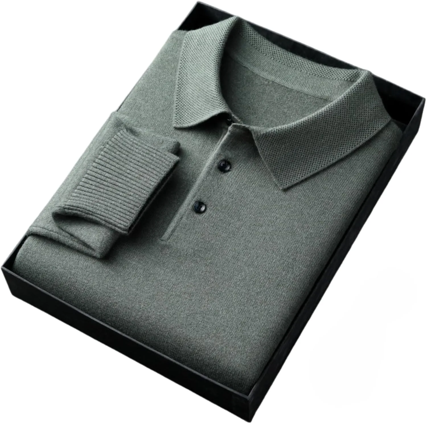 Мужской свитер из кашемира с длинными рукавами и воротником-поло
Мужской свитер из кашемира с длинными рукавами и воротником-поло