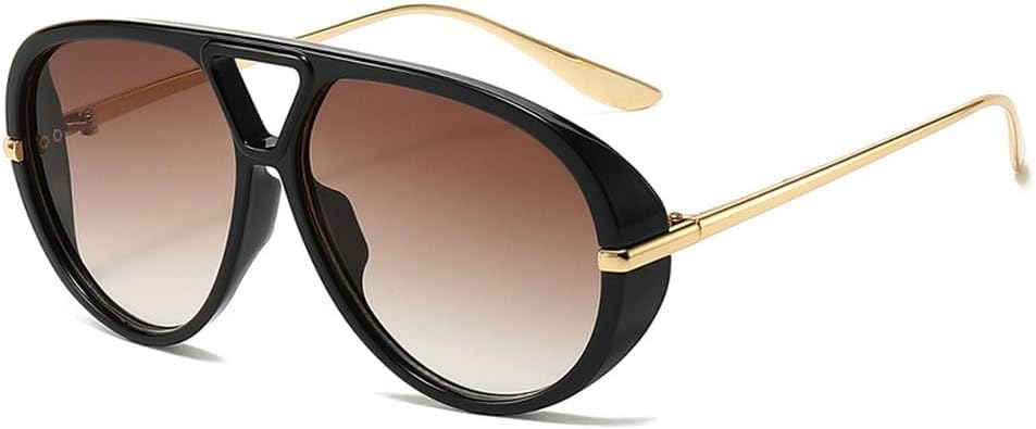 Мужские солнцезащитные очки с двойной перемычкой большого размера в стиле ретро, оранжевые солнцезащитные очки для женщин, модные очки-маски, защита от УФ-излучения UV400 для мужчин TKKTLLT, Black-brown
Мужские солнцезащитные очки с двойной перемычкой большого размера в стиле ретро, оранжевые солнцезащитные очки для женщин, модные очки-маски, защита от УФ-излучения UV400 для мужчин TKKTLLT, Black-brown