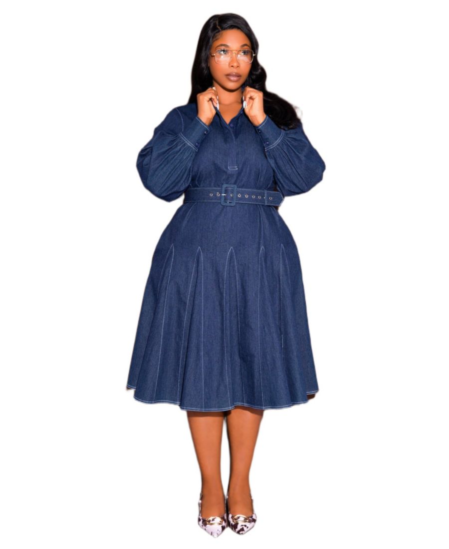 Платье-рубашка из джинсовой ткани больших размеров с поясом Buxom Couture, Denim Blue
Платье-рубашка из джинсовой ткани больших размеров с поясом Buxom Couture, Denim Blue