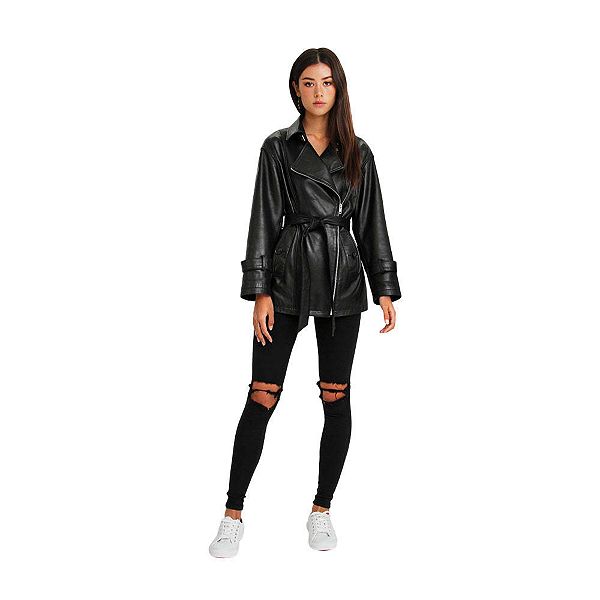 Кожаная куртка Bff с поясом Belle & Bloom, Black
Кожаная куртка Bff с поясом Belle & Bloom, Black
