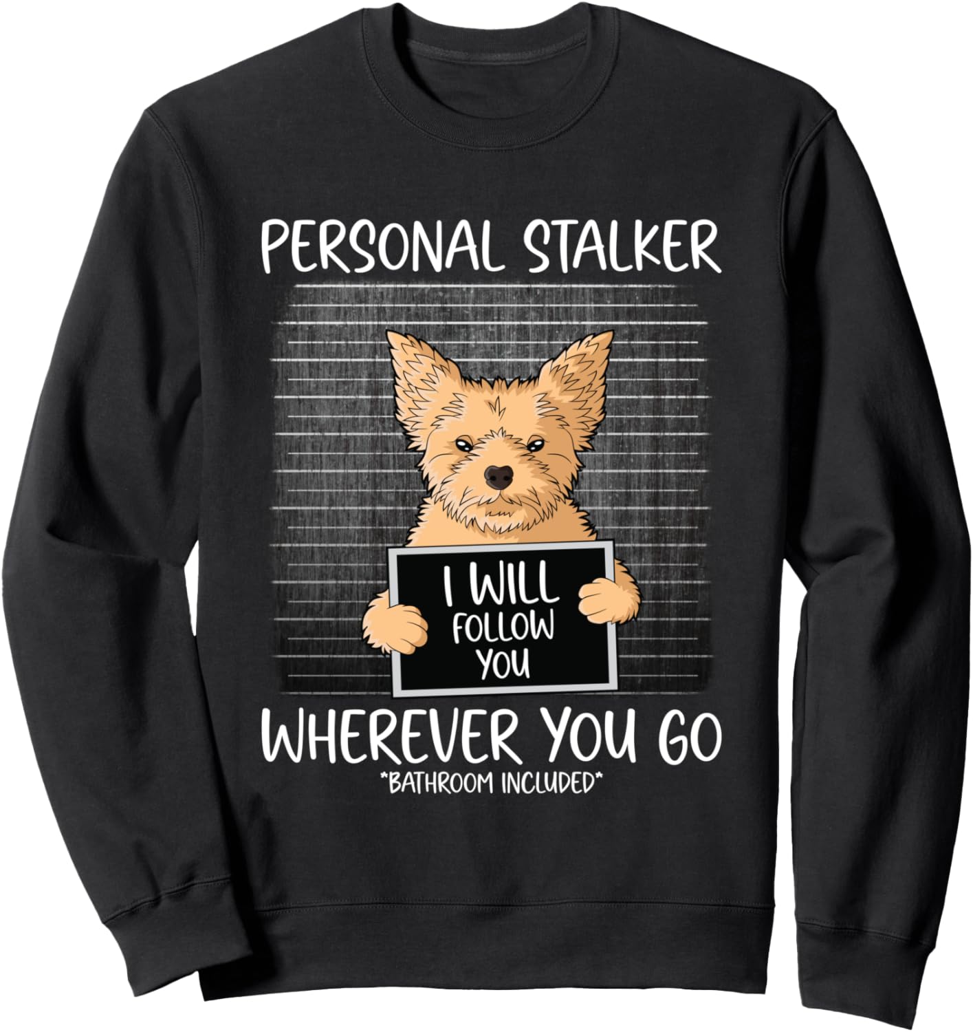 Толстовка с изображением йоркширского терьера и надписью «Виновная собака» Bad Dog Mug Shot Yorkshire Terrier, черный
Толстовка с изображением йоркширского терьера и надписью «Виновная собака» Bad Dog Mug Shot Yorkshire Terrier, черный