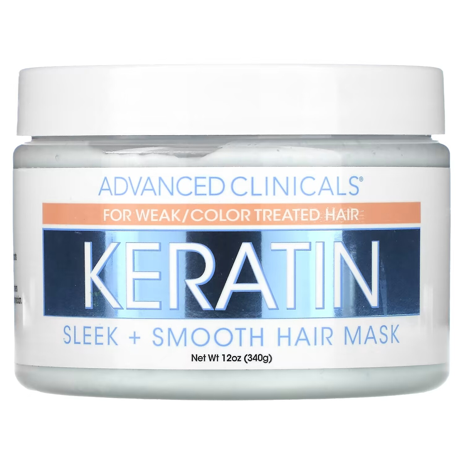 Маска для волос Advanced Clinicals Keratin Sleek + Smooth, 340 г
Маска для волос Advanced Clinicals Keratin Sleek + Smooth, 340 г