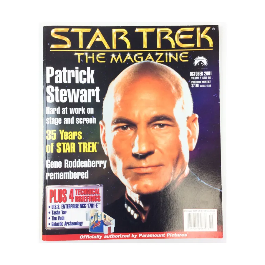 Журнал Vol. 2, #6 "Patrick Stewart, 35 Years of Star Trek, Gene Roddenberry", Star Trek - The Magazine
Журнал Vol. 2, #6 "Patrick Stewart, 35 Years of Star Trek, Gene Roddenberry", Star Trek - The Magazine