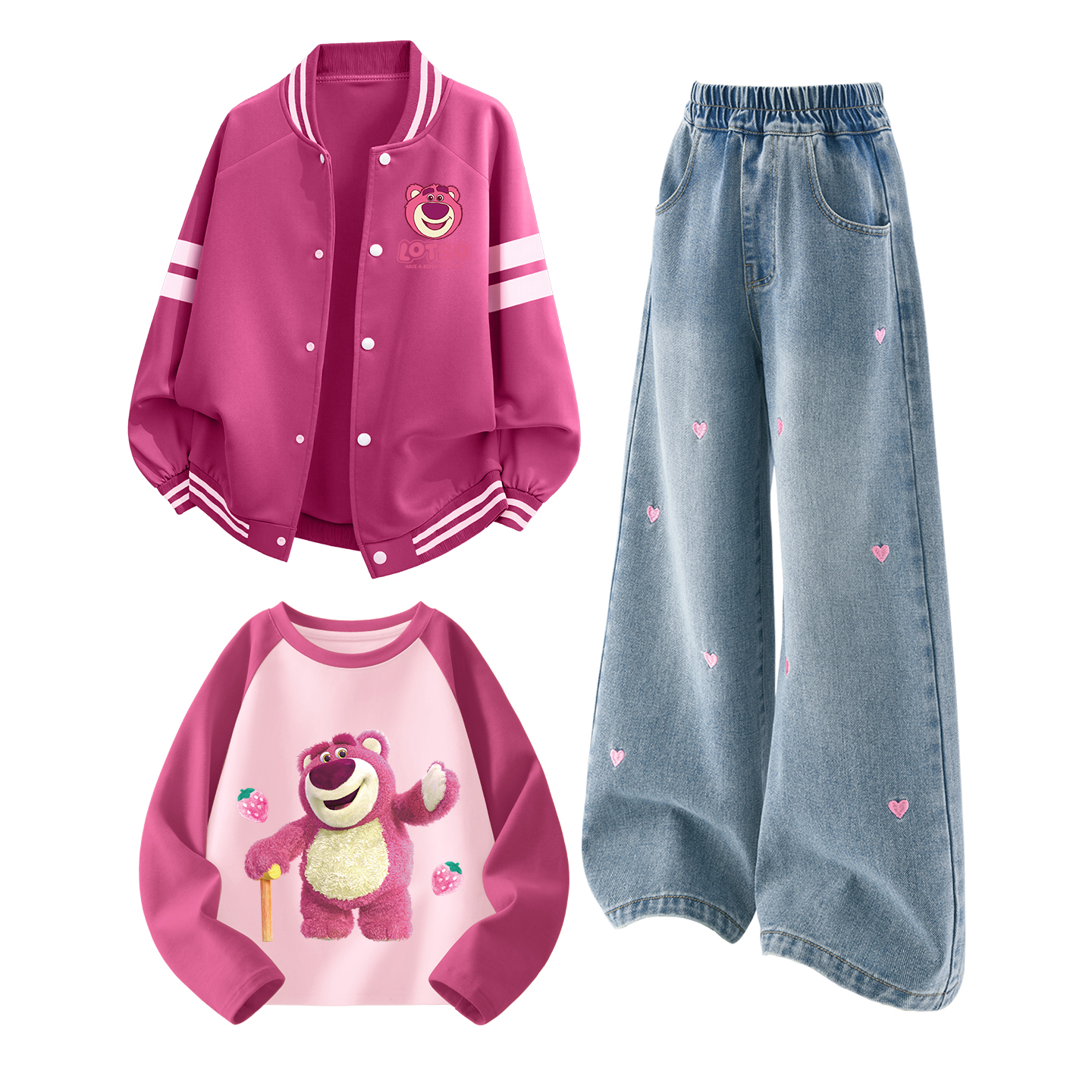 Детская повседневная спортивная одежда с круглым вырезом Moderate Disney, diyuexin bear k розовый красный+solid color sea salt синий+diruan su bear fuchsia
Детская повседневная спортивная одежда с круглым вырезом Moderate Disney, diyuexin bear k розовый красный+solid color sea salt синий+diruan su bear fuchsia