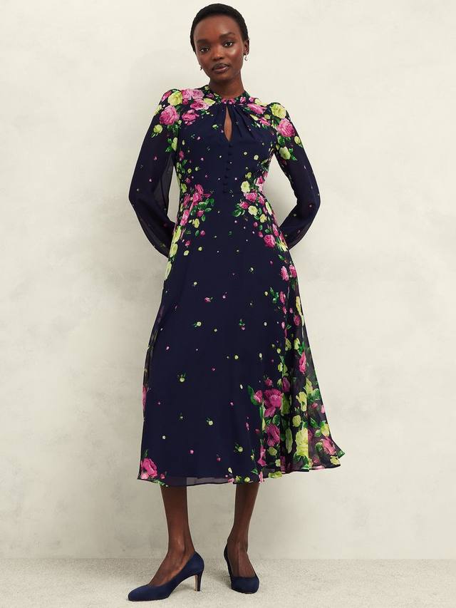 Шелковое платье евы в цветочек Hobbs, темно-синий/разноцветный
Шелковое платье евы в цветочек Hobbs, темно-синий/разноцветный